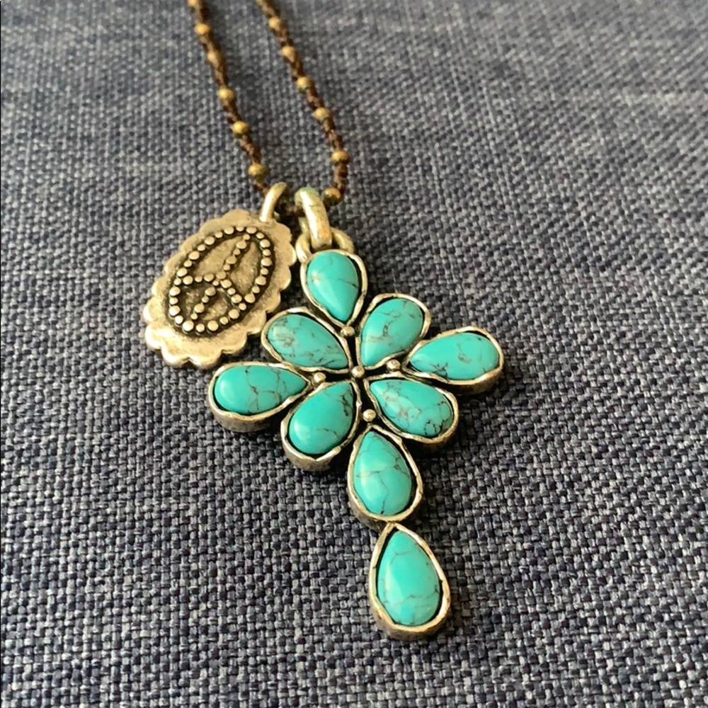 Lucky Brand Large Pendant Silver Necklace